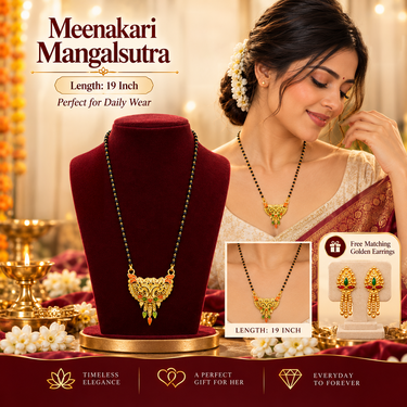 3 Mangalsutra With Free Golden Earring (WJ25)