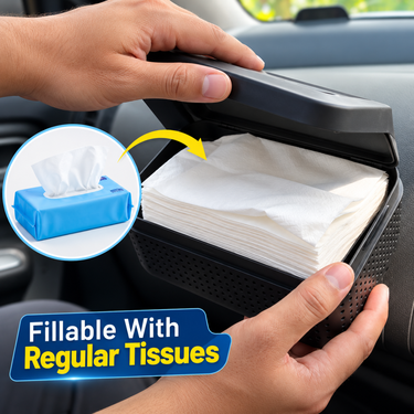 Car Sun Visor & Headrest Mounted Space Saving Tissue Box (CAU10)