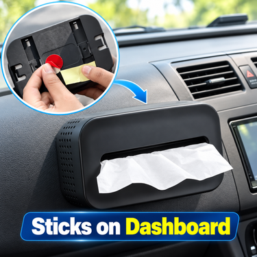 Car Sun Visor & Headrest Mounted Space Saving Tissue Box (CAU10)