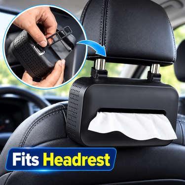 Car Sun Visor & Headrest Mounted Space Saving Tissue Box (CAU10)