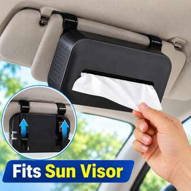 Car Sun Visor & Headrest Mounted Space Saving Tissue Box (CAU10)