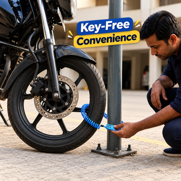 Expandable Spring Number Lock For Bike, Cycle & Helmet (BKU8)