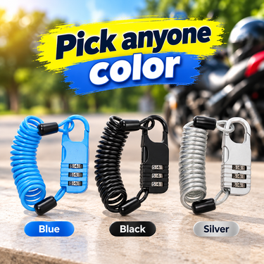 Expandable Spring Number Lock For Bike, Cycle & Helmet (BKU8)