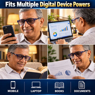 Coloured Bifocal Adaptive Power Reading Glasses Buy 1 Get 2 Free (3BOC6RG68)