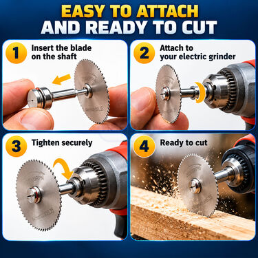 8 Pcs Saw Blades With Shaft For Electric Grinder (HT240)