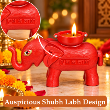 Pack of 2 Elephant Shape Water Sensor Diya (LL100)