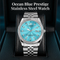 Ocean Blue Prestige Stainless Steel Watch (MWA5)