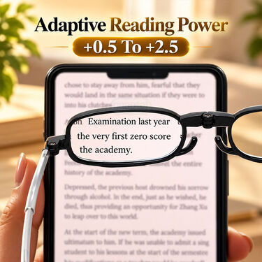 Foldable Metal Frame Adaptive Power Reading Glasses Buy 1 Get 1 Free (2FORGM8)