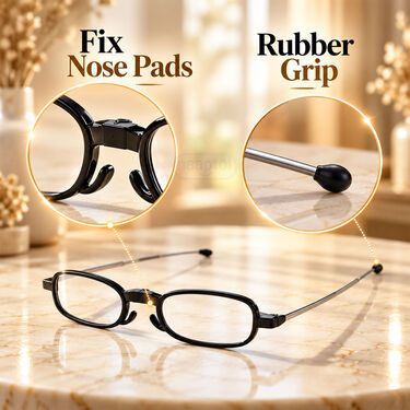 Foldable Metal Frame Adaptive Power Reading Glasses Buy 1 Get 1 Free (2FORGM8)