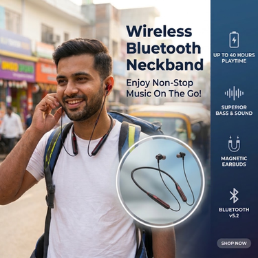 Wireless Bluetooth Neckband (TWS125)