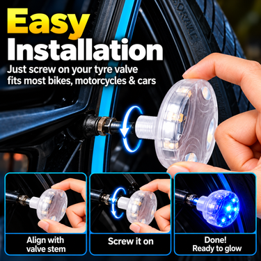 Bike Tyre Motion & Night Sensor Safety Light (BA8)