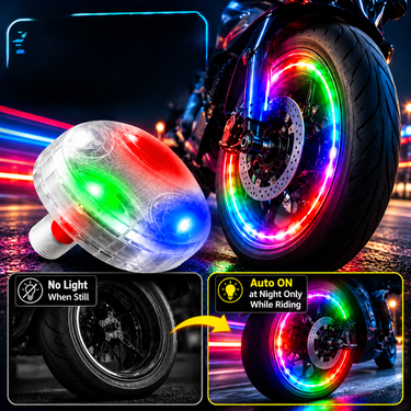 Bike Tyre Motion & Night Sensor Safety Light (BA8)