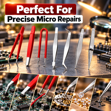 7-Piece Precision Electronics & Jewelry Tweezer Set (H224)