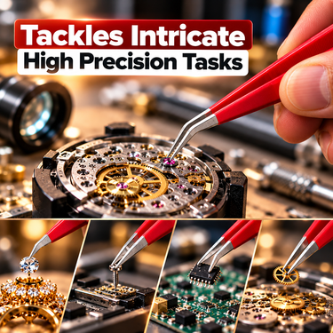 7-Piece Precision Electronics & Jewelry Tweezer Set (H224)