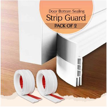 Door Bottom Sealing Strip Guard - Pack Of 2