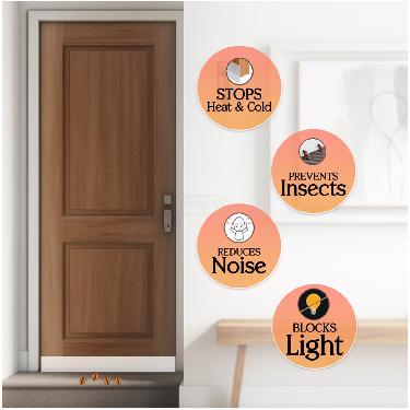 Door Bottom Sealing Strip Guard - Pack Of 2