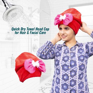 Quick Dry Towel Head Cap for Hair & Facial Care (BT7)