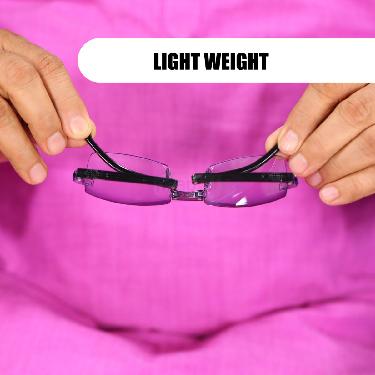 Rimless Folding Adaptive Power Mobile Protection Reading Glasses B1 G2 Free (3FORG10)