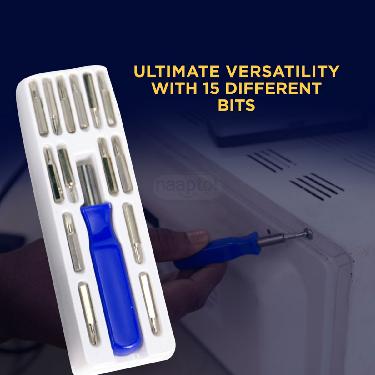 6 in 1 Hammer Torch + 15 Pc Magnetic Screwdriver Set (HT39)