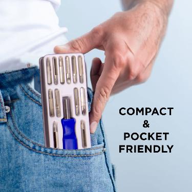 6 in 1 Hammer Torch + 15 Pc Magnetic Screwdriver Set (HT39)