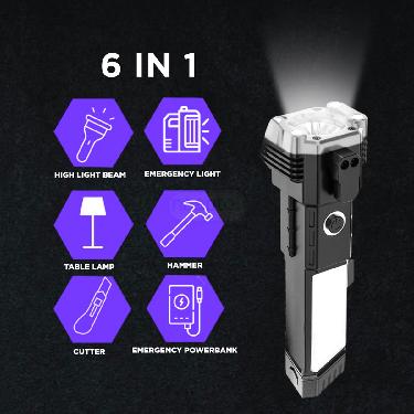 6 in 1 Hammer Torch + 15 Pc Magnetic Screwdriver Set (HT39)