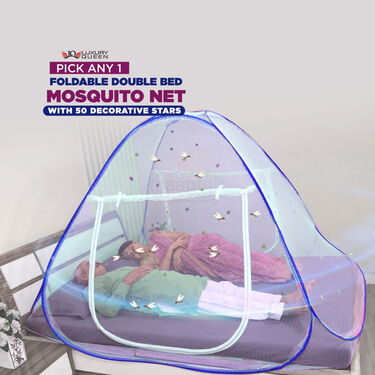 Pick Any 1 Foldable Double Bed Mosquito Net with 50 Decorative Stars (DMN4)