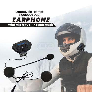 Motorcycle Helmet Wireless Dual Earphone On-Ear Helmet Bluetooth Calling And Music With Mic (MHWB)