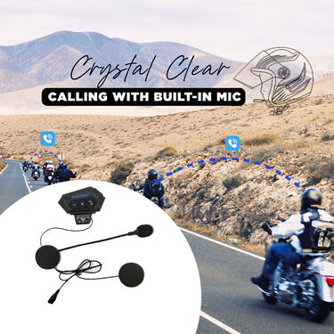 Motorcycle Helmet Wireless Dual Earphone On-Ear Helmet Bluetooth Calling And Music With Mic (MHWB)