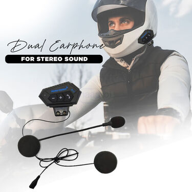 Motorcycle Helmet Wireless Dual Earphone On-Ear Helmet Bluetooth Calling And Music With Mic (MHWB)