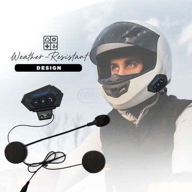 Motorcycle Helmet Wireless Dual Earphone On-Ear Helmet Bluetooth Calling And Music With Mic (MHWB)