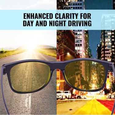 Day & Night HD Vision Glasses With Stylish Digital Watch (NVGW3)