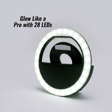 28 LED Rechargeable Super Bright Clip-on Ring Light  (LRG)
