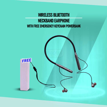 Bluetooth Neckband With Free Emergency Power Bank (PB23)