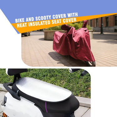 Bike And Scooty Cover With Heat Insulated Seat Cover (BKC3)