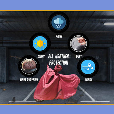 Bike And Scooty Cover With Heat Insulated Seat Cover (BKC3)