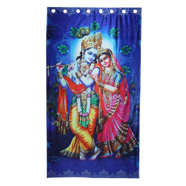 Radha Krishna Printed 3D Curtain (CU6)
