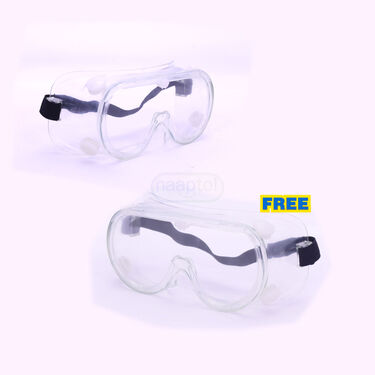 Unbreakable Transparent Safety Goggles With Adjustable Strap - Buy 1 Get 1 FREE (2SG)