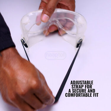 Unbreakable Transparent Safety Goggles With Adjustable Strap - Buy 1 Get 1 FREE (2SG)