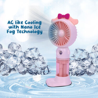 Rechargeable Handheld Personal Fan With Air Cooling Effect For Women & Kids (EF23)