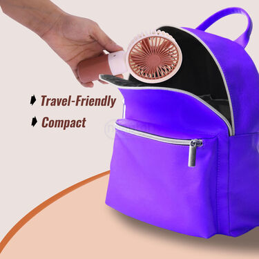 USB Rechargeable Small Hand Fan With Mobile Stand (EF27)