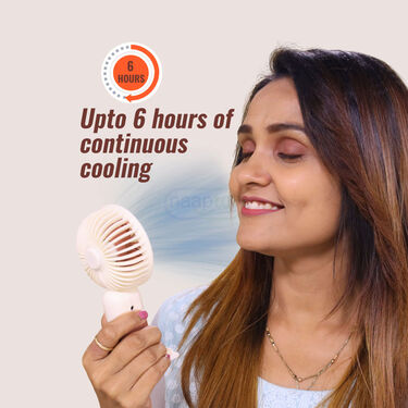 USB Rechargeable Small Hand Fan With Mobile Stand (EF27)