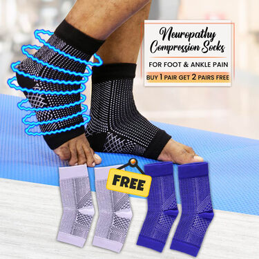 Neuropathy Compression Socks For Foot And Ankle Pain Buy 1 Pair Get 2 Pair Free (NCS03)