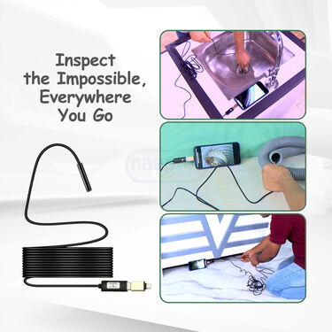 HD USB Inspection Camera With 6 LED Lights & 3 Attachments (CCTV20)