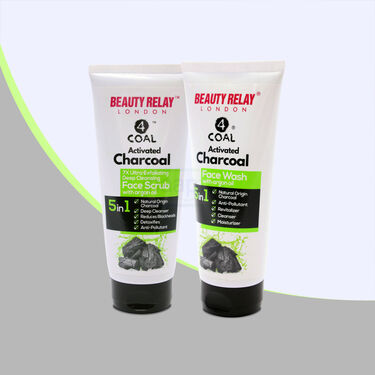 Charcoal Face Wash With Face Scrub For Men (CFWFS2)
