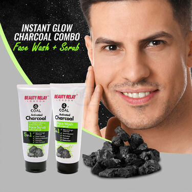 Charcoal Face Wash With Face Scrub For Men (CFWFS2)