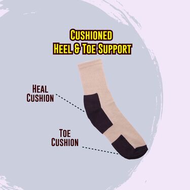 Heel & Toe Soft & Extra Padded Socks Buy 1 Get 2 Pair Free (HPCS01)