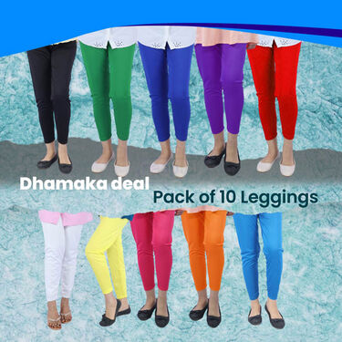 Dhamaka Deal Pack Of 10 Leggings (10LG1)
