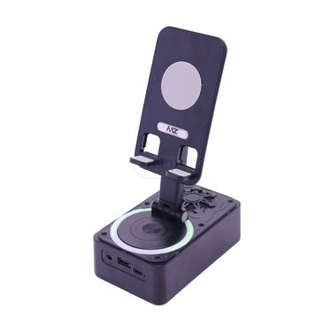 4 In 1  Smart Mobile Stand With Inbuilt loud Bluetooth Speaker Color Changing lights And Powerbank (SMST)