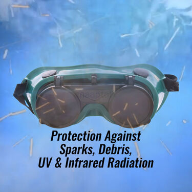 Flip-Up Eye Safety Goggles + Anti Cut Safety Gloves (HA18)