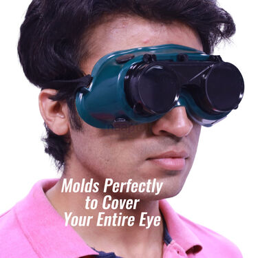 Flip-Up Eye Safety Goggles + Anti Cut Safety Gloves (HA18)